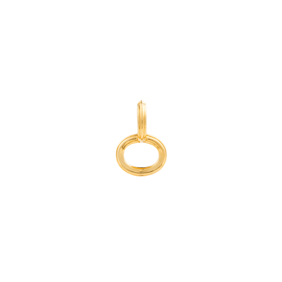 18K DUNE Oval Hoop Single Earring