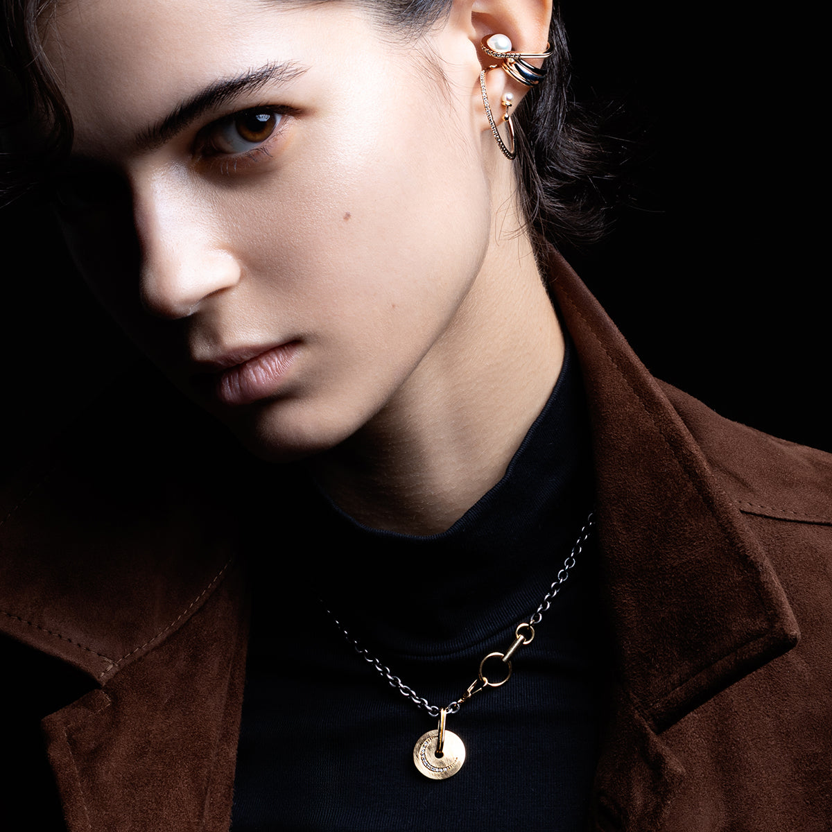 K18 CELESTIALS THE MOON Diamond Charm