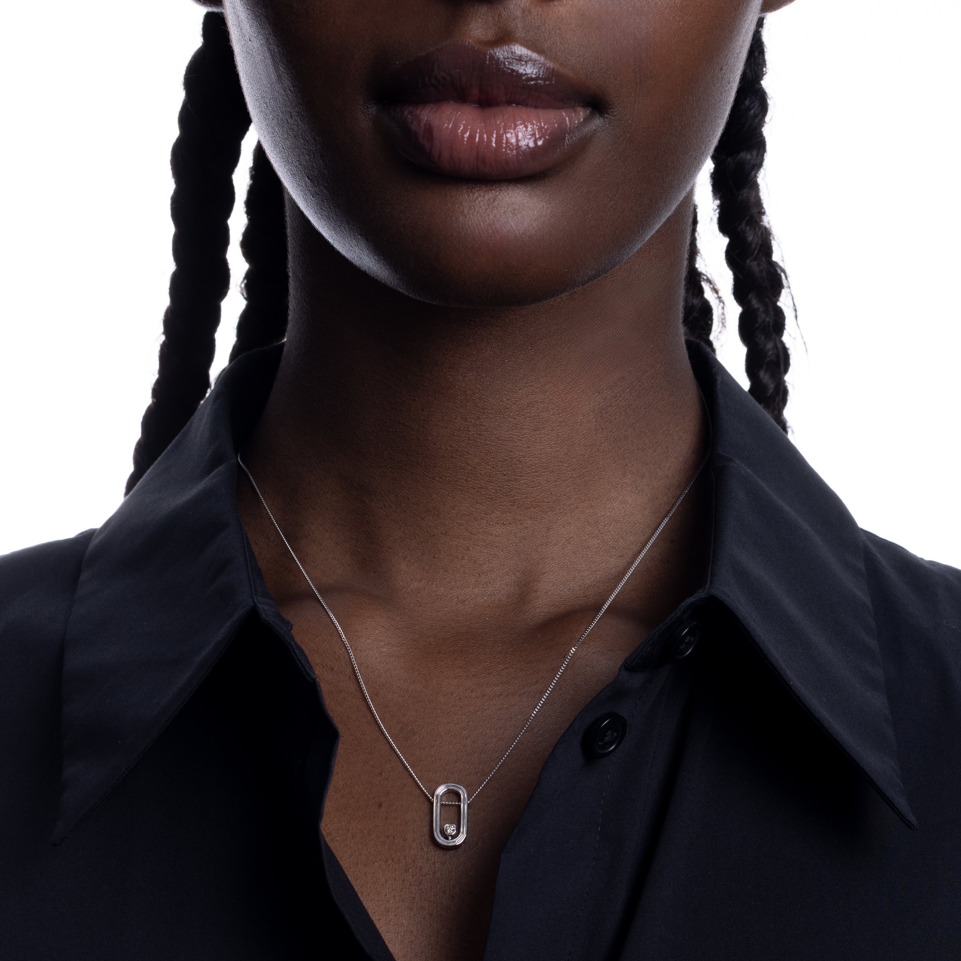 BELUGA Oblong Diamond Necklace