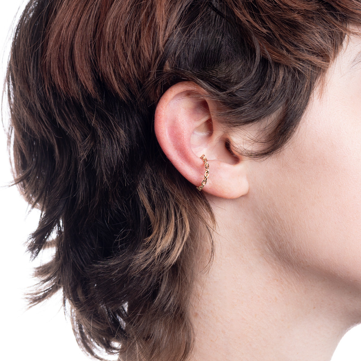 ALL ABOUT BASICS Oblong Chain Ear Cuff Small size