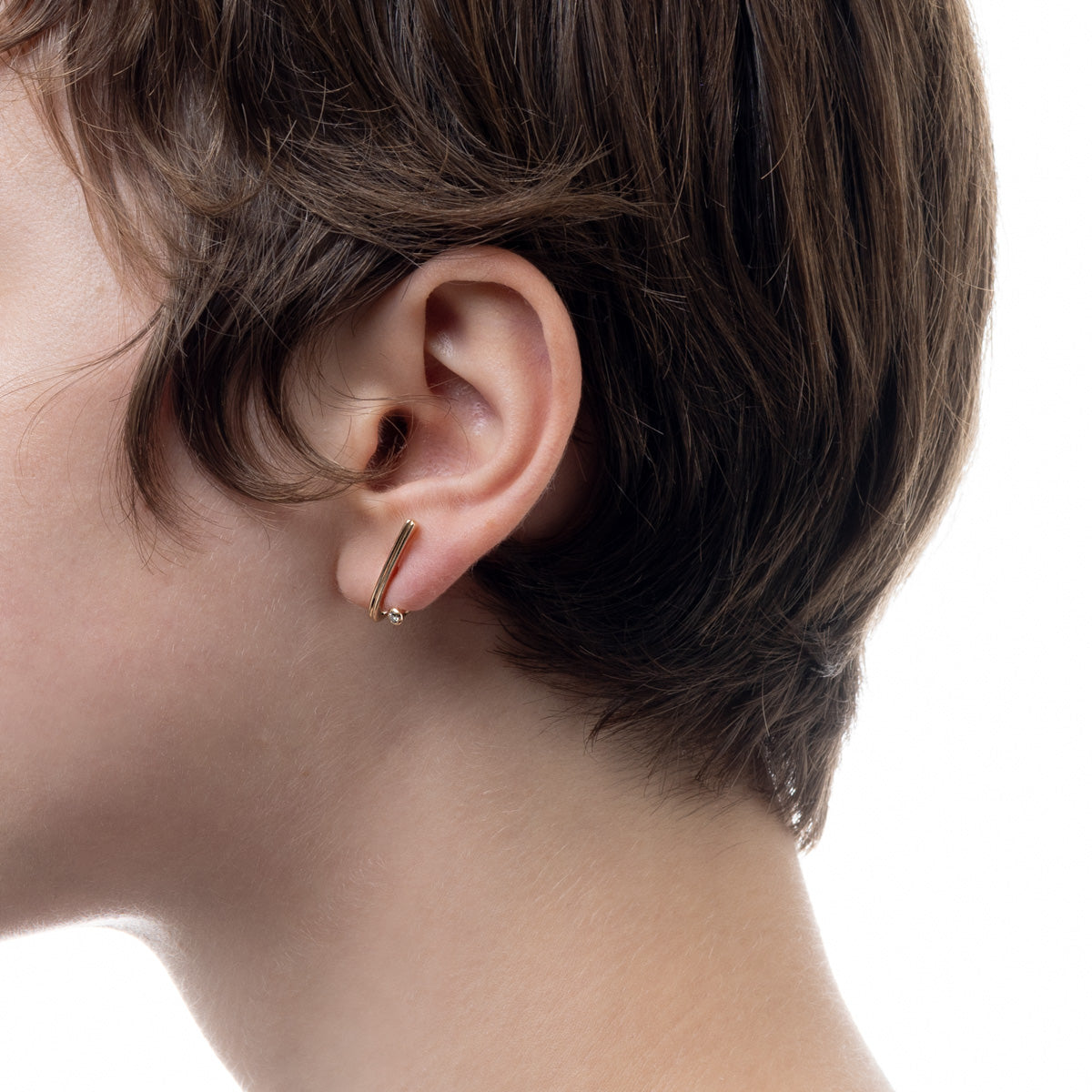 DROSERA Diamond Earring for Left ear