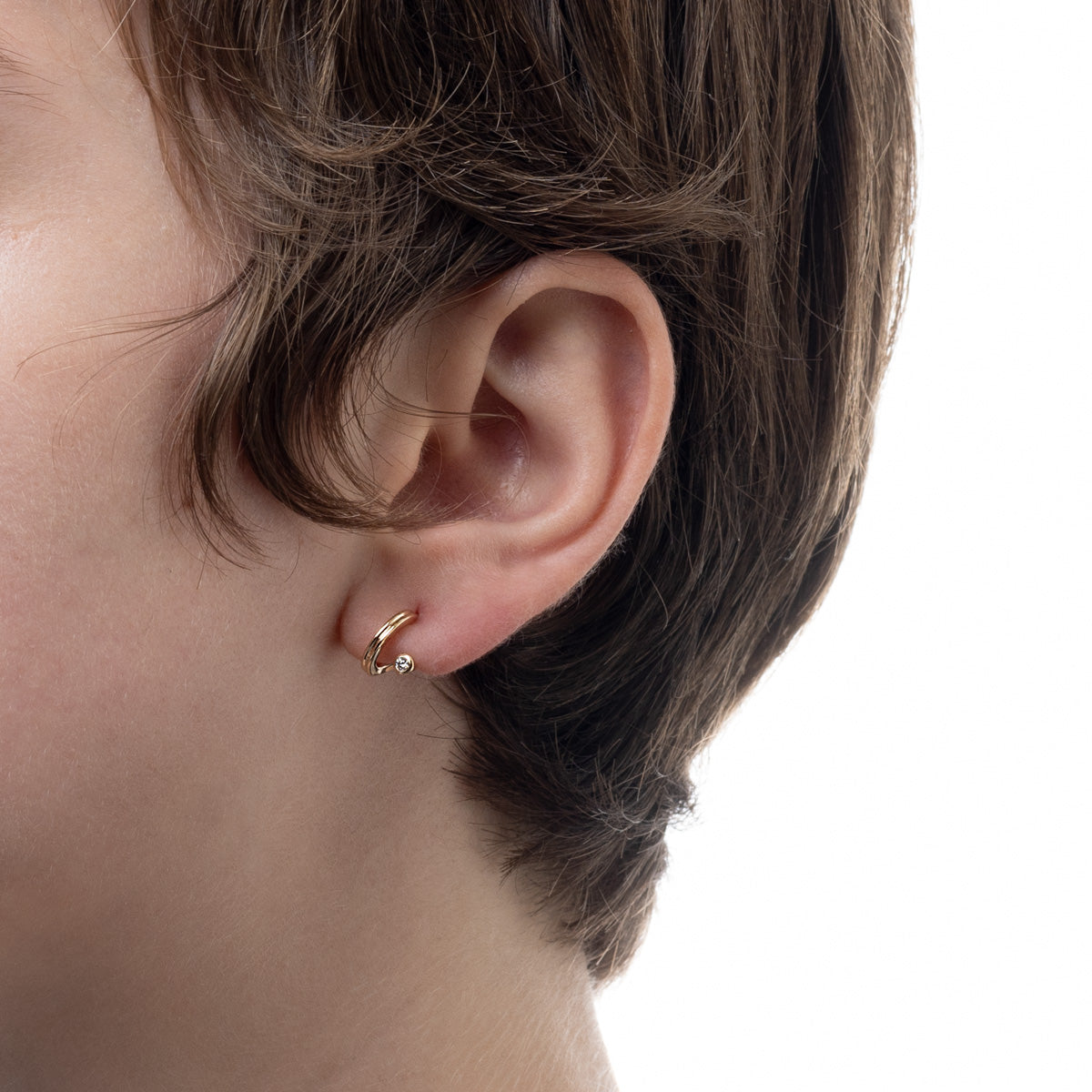 DROSERA Diamond Earring for Left ear