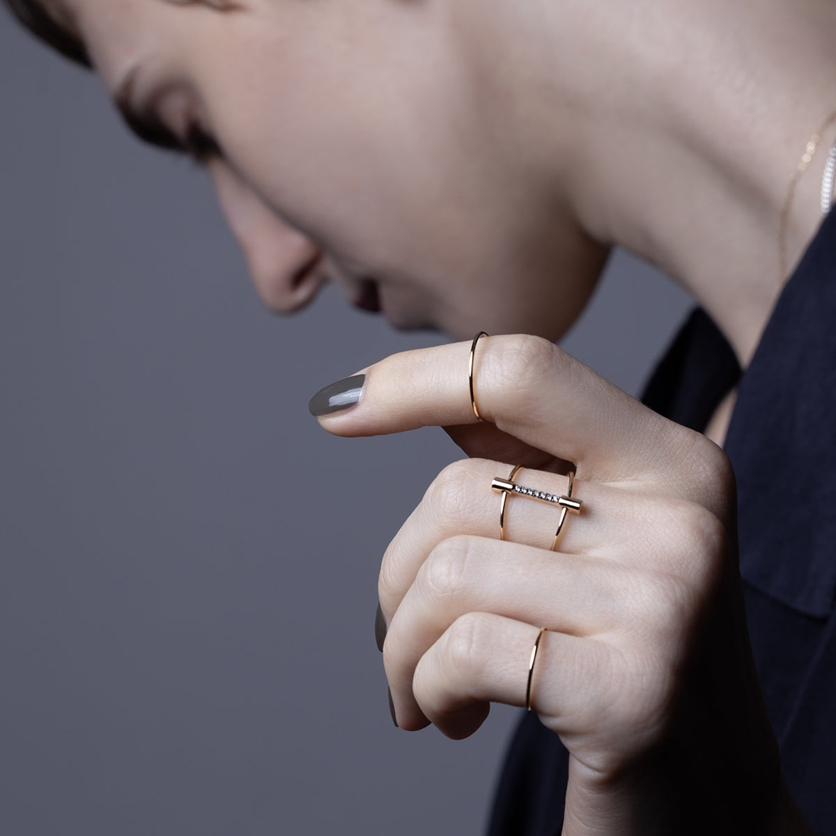 【Made-To-Order】PUNCTURE Diamond Ring