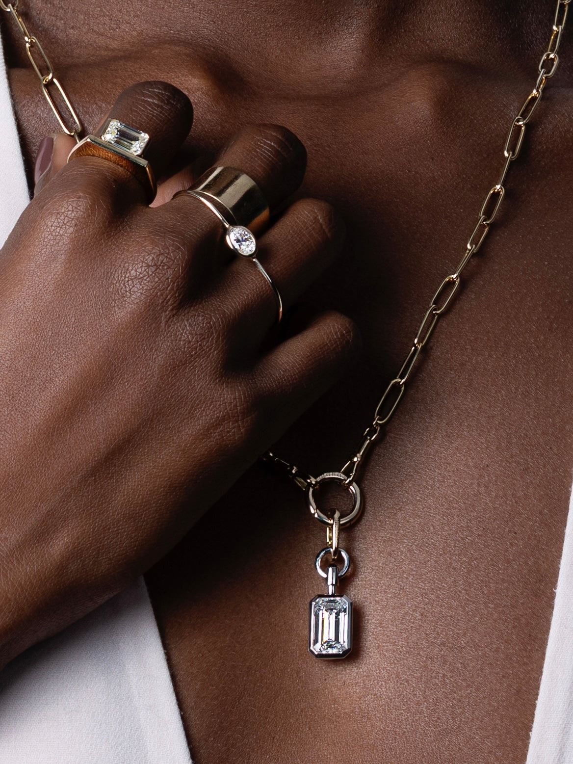 L.a.brown HYPNOTIC Lab Grown Diamond Pendulum Necklace