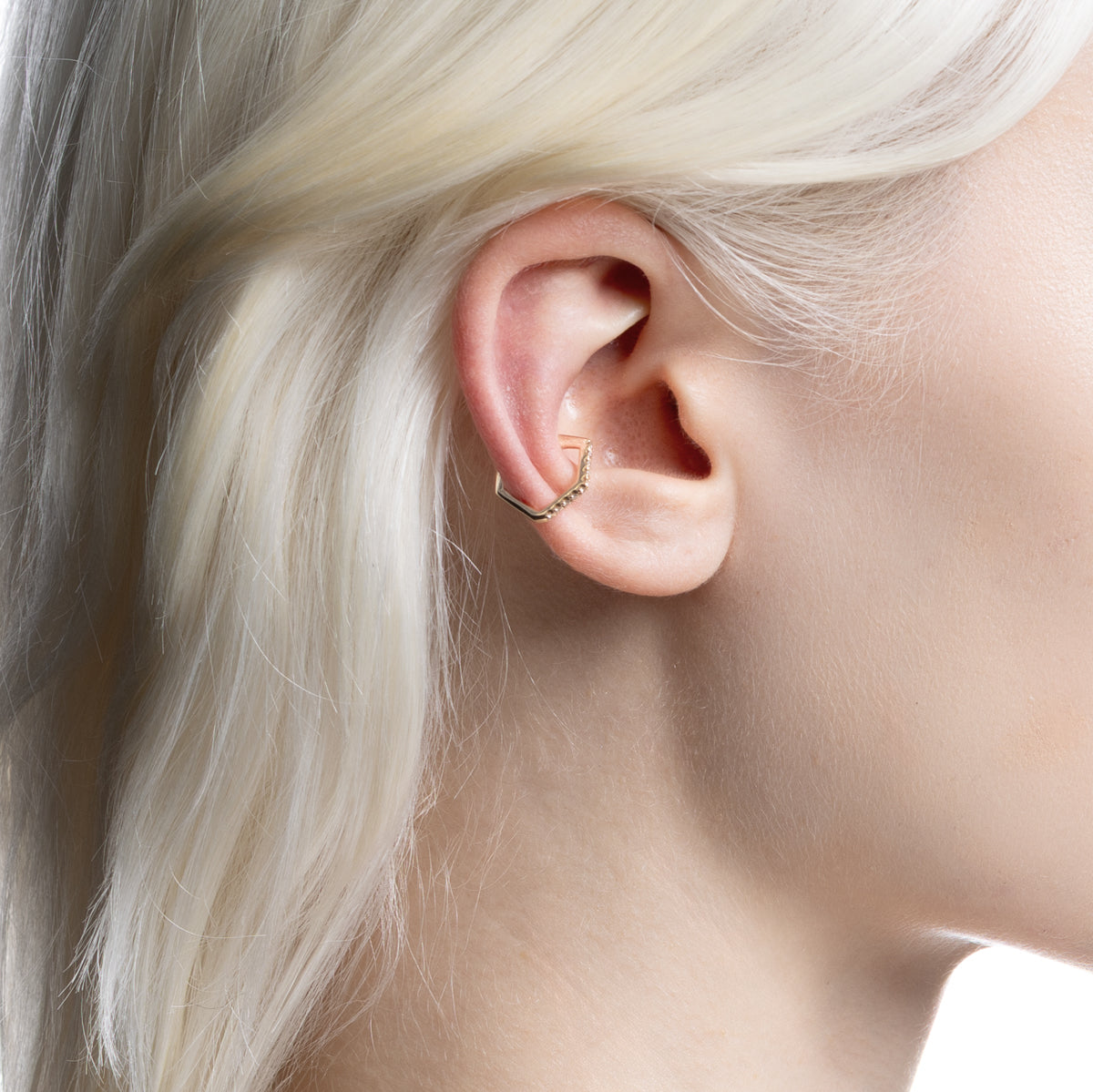 MANHATTAN Hexagon Diamond Ear Cuff