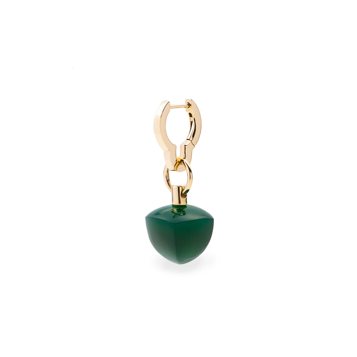 BIRD OF PARADISE Charm, Green Agate