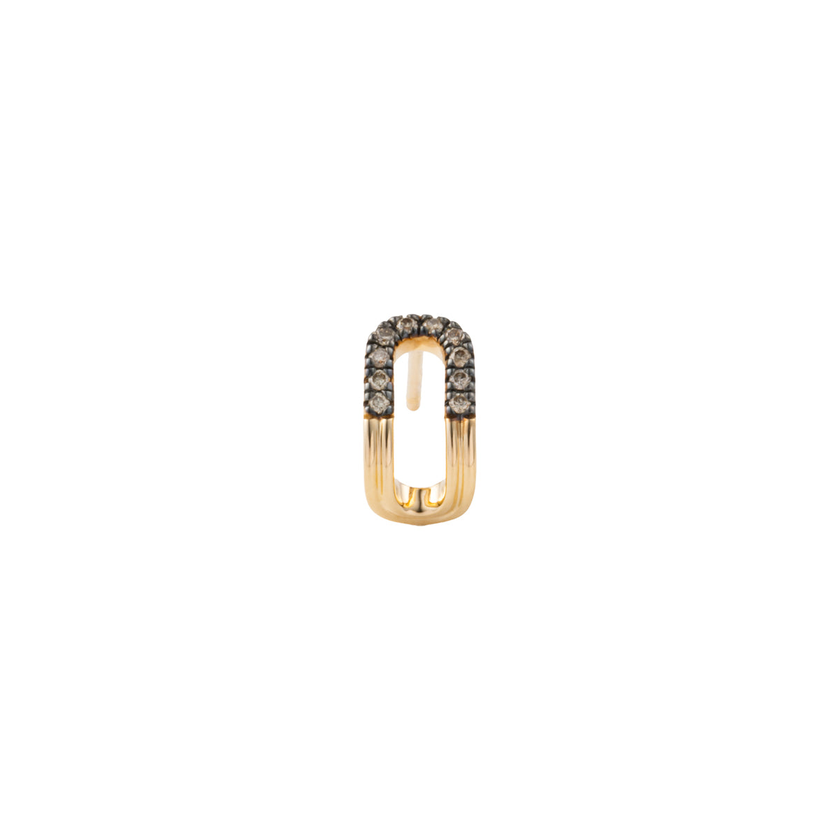 BELUGA Oblong Diamond Earring Black Ruthenium Plated