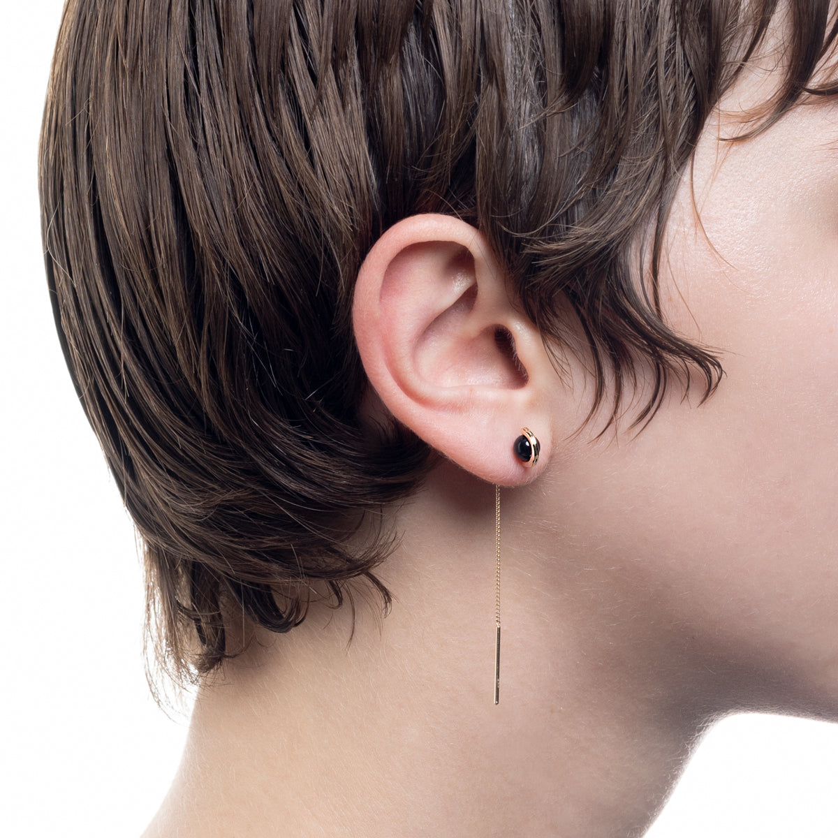 Mini BELUGA Onyx Chain Earring