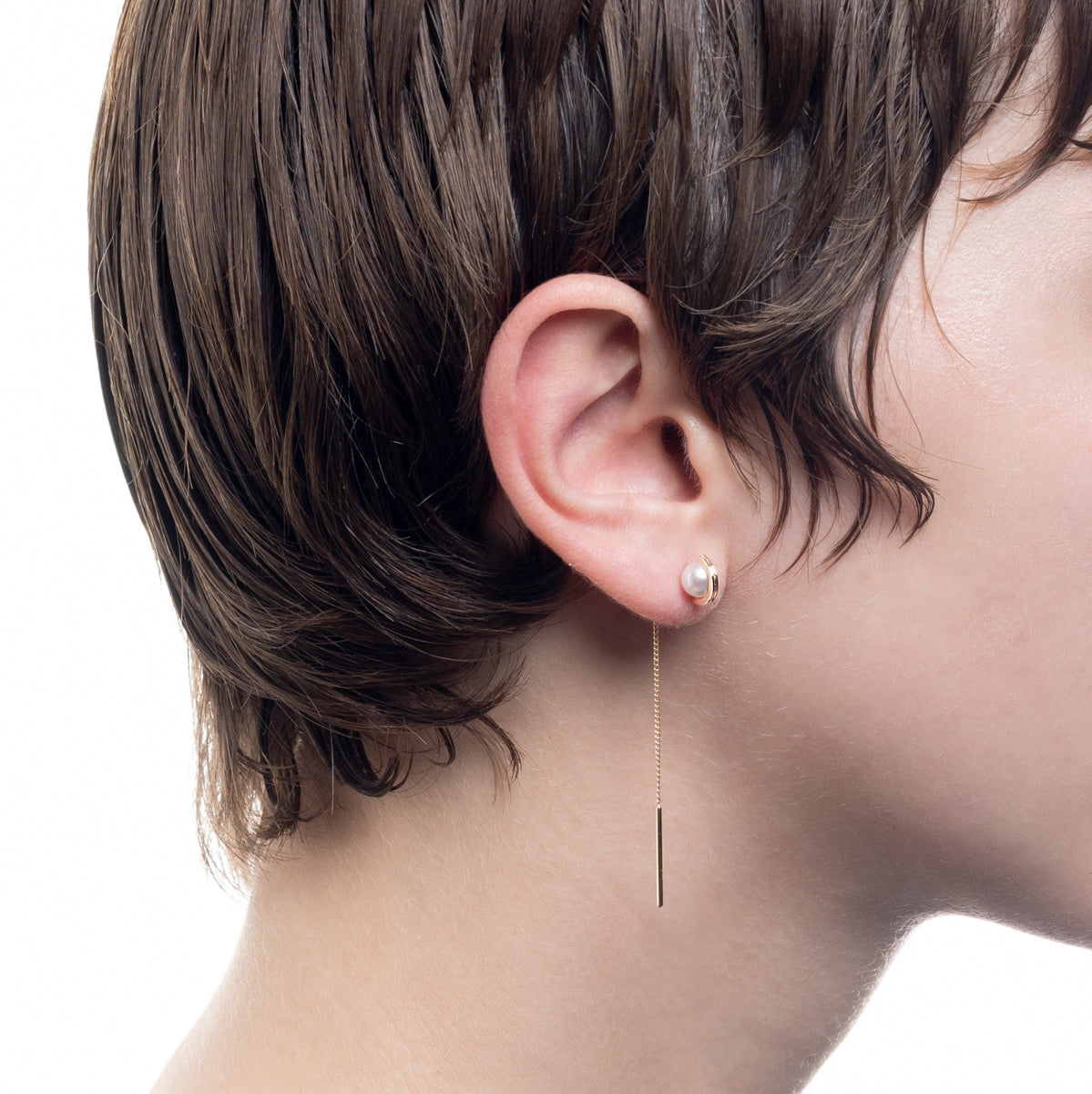 Mini BELUGA Pearl Chain Earring