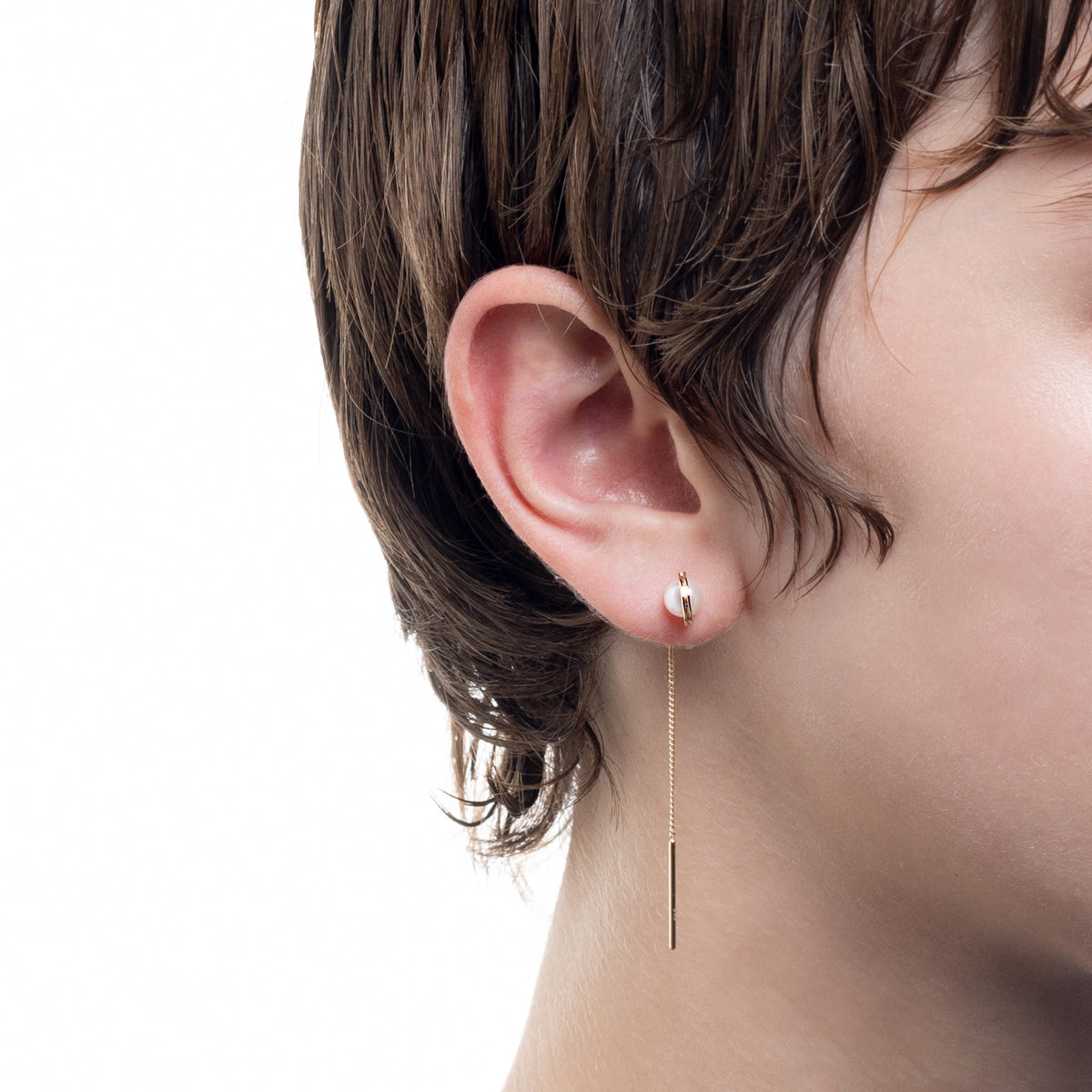 Mini BELUGA Pearl Chain Earring
