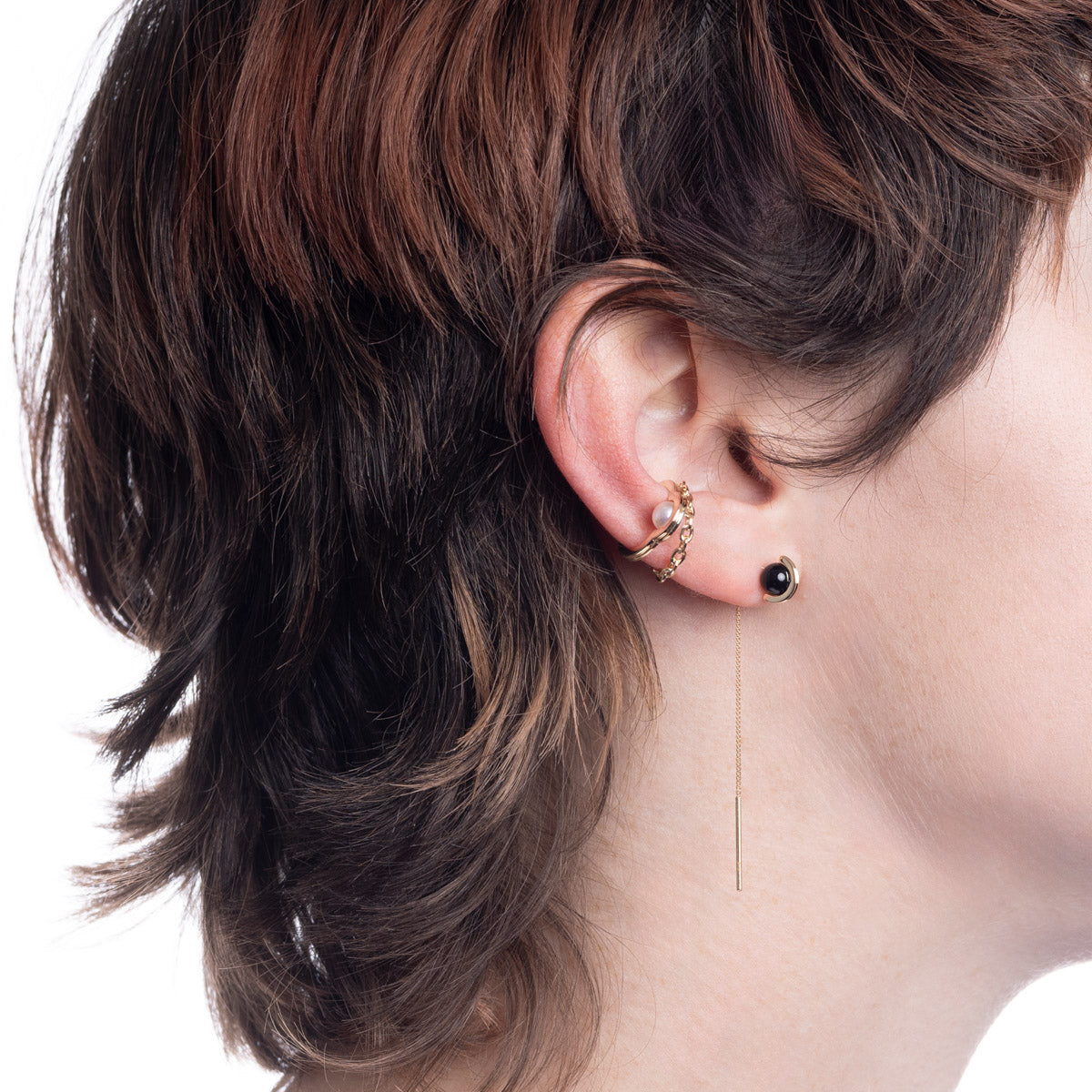 Mini BELUGA Onyx Chain Earring