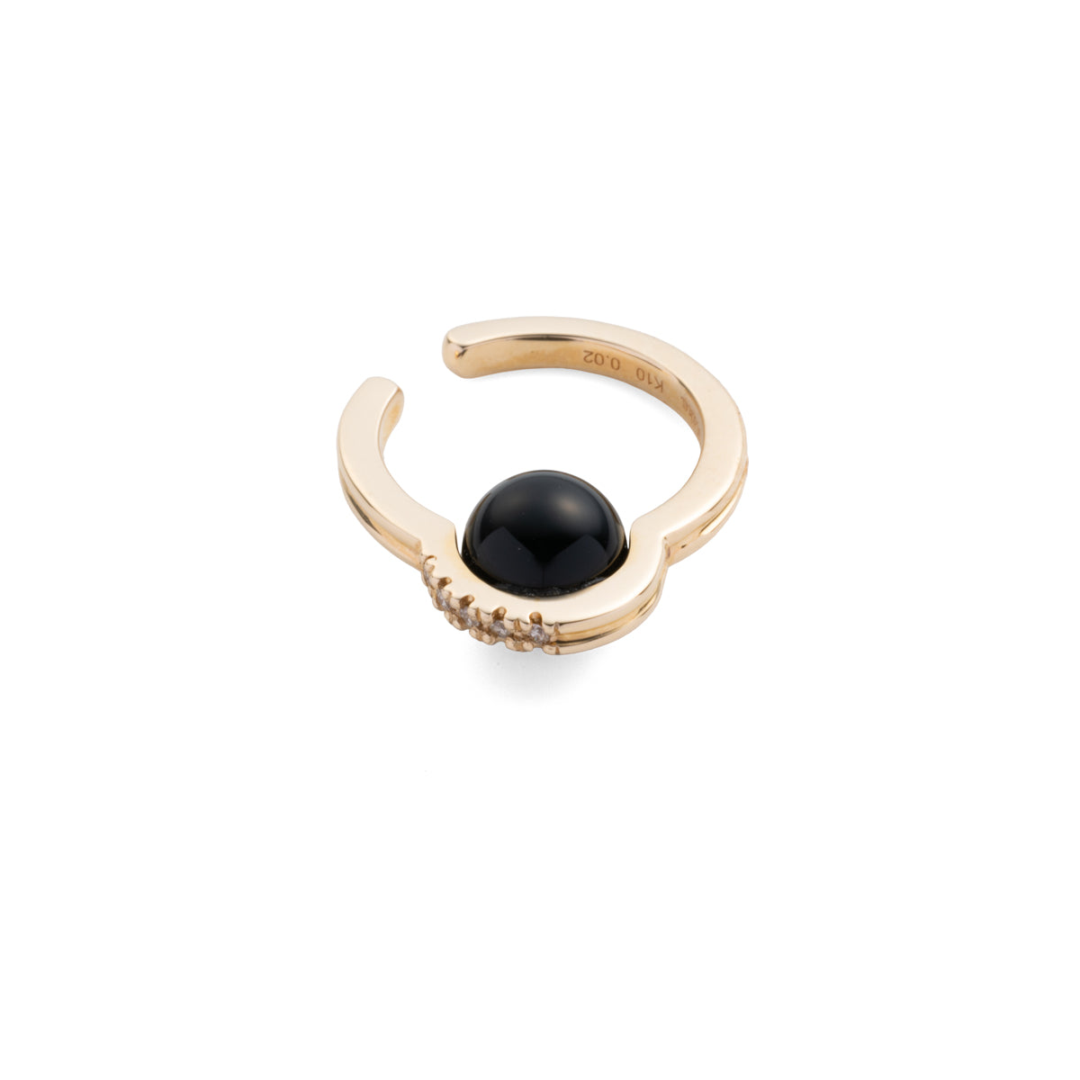 Mini BELUGA Diamond Onyx Ear Cuff