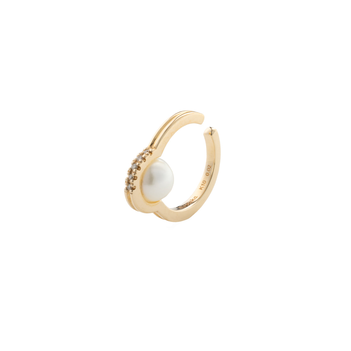 Mini BELUGA Diamond Pearl Ear Cuff
