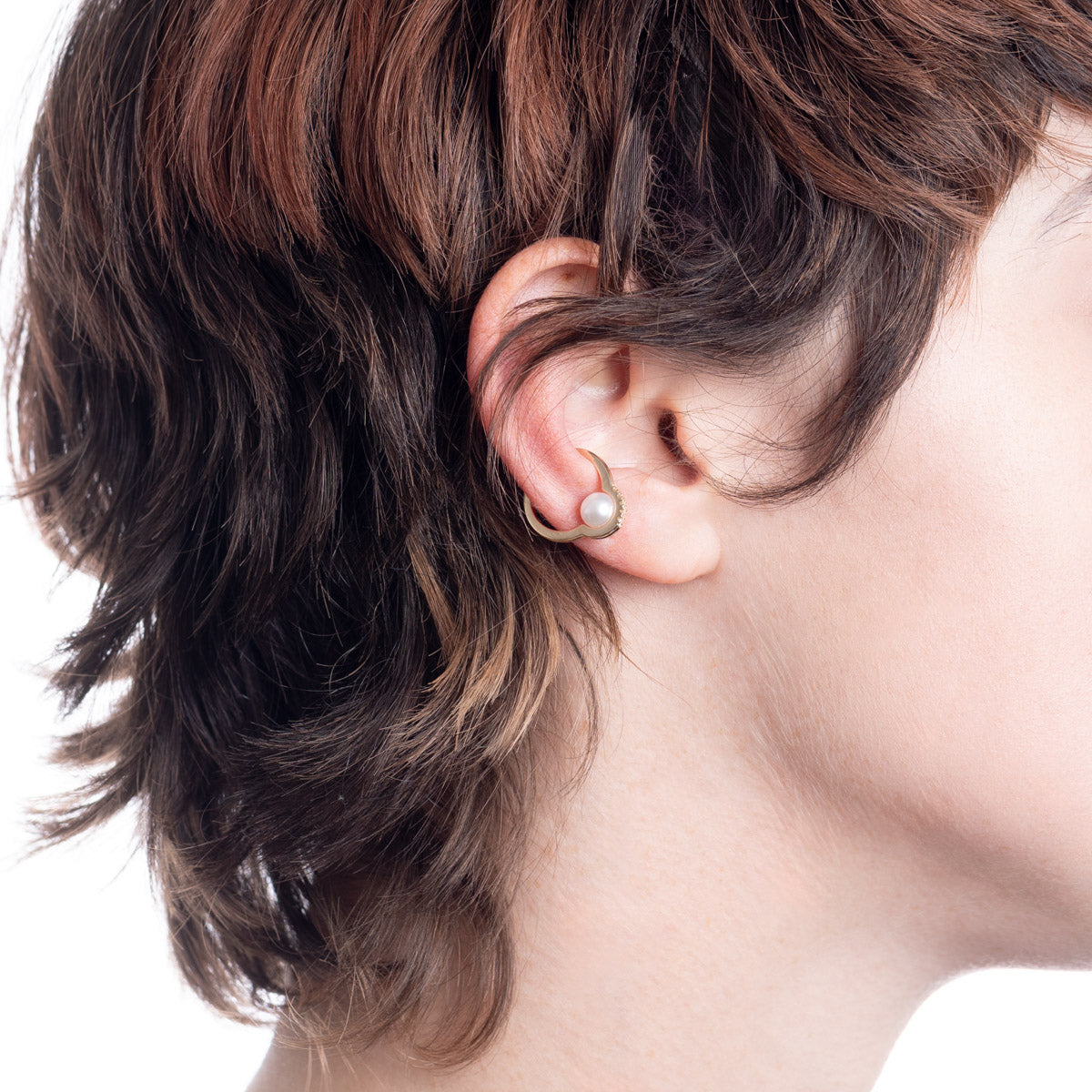 Mini BELUGA Diamond Pearl Ear Cuff