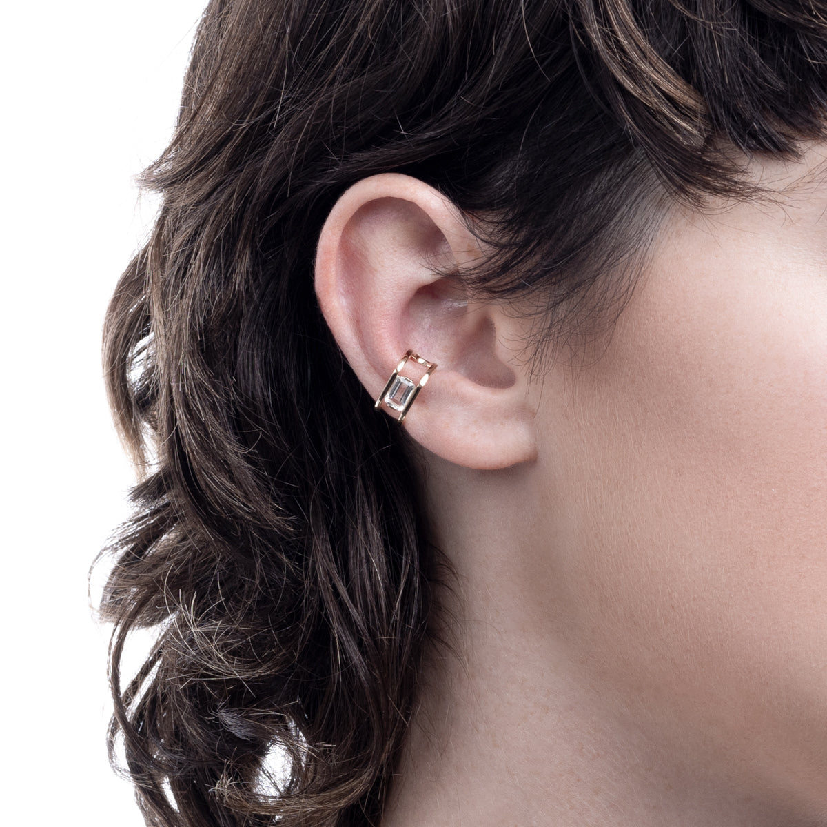 BIRD OF PARADISE White Topaz Ear Cuff