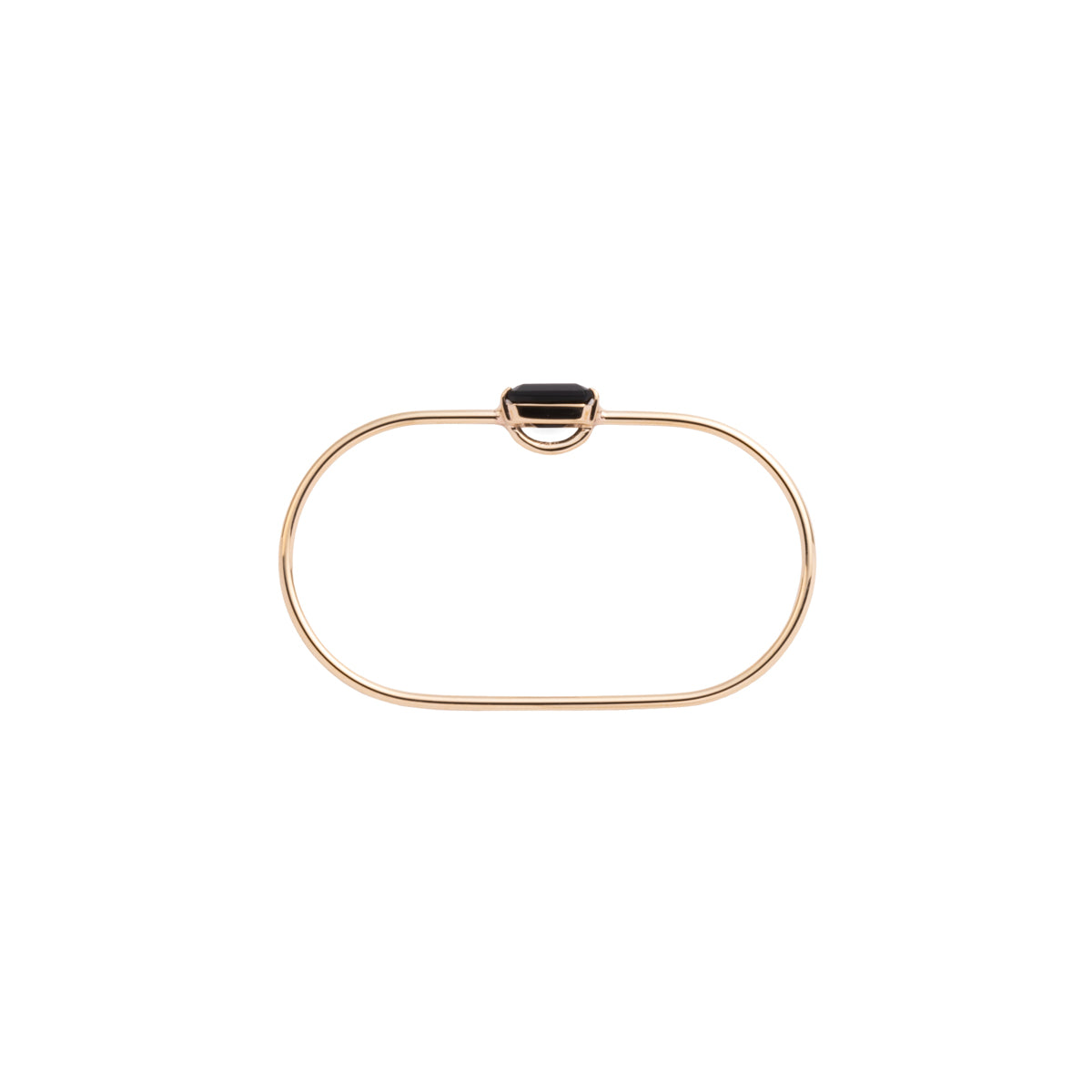 BIRD OF PARADISE Onyx Double Finger Ring