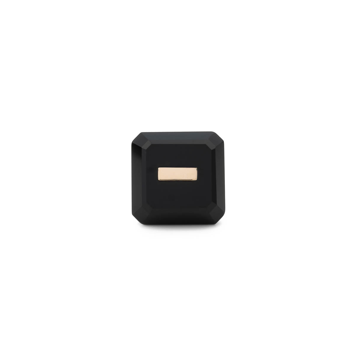 BIRD OF PARADISE Naked Square Stone Stud Earring, Onyx