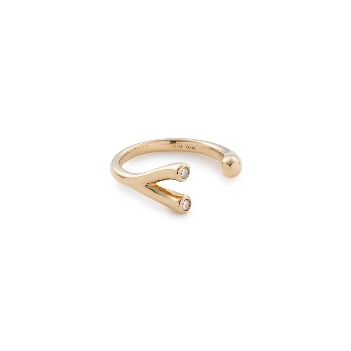 DROSERA Diamond pinky Cuff Ring