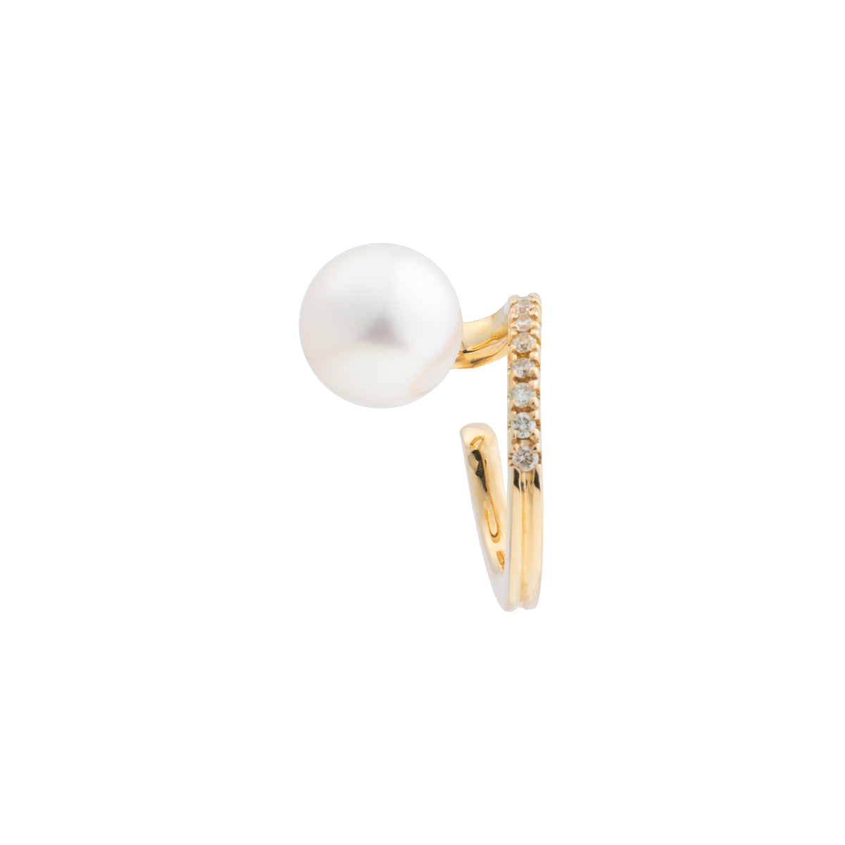 DROSERA  Diamond Akoya Pearl Ear Cuff