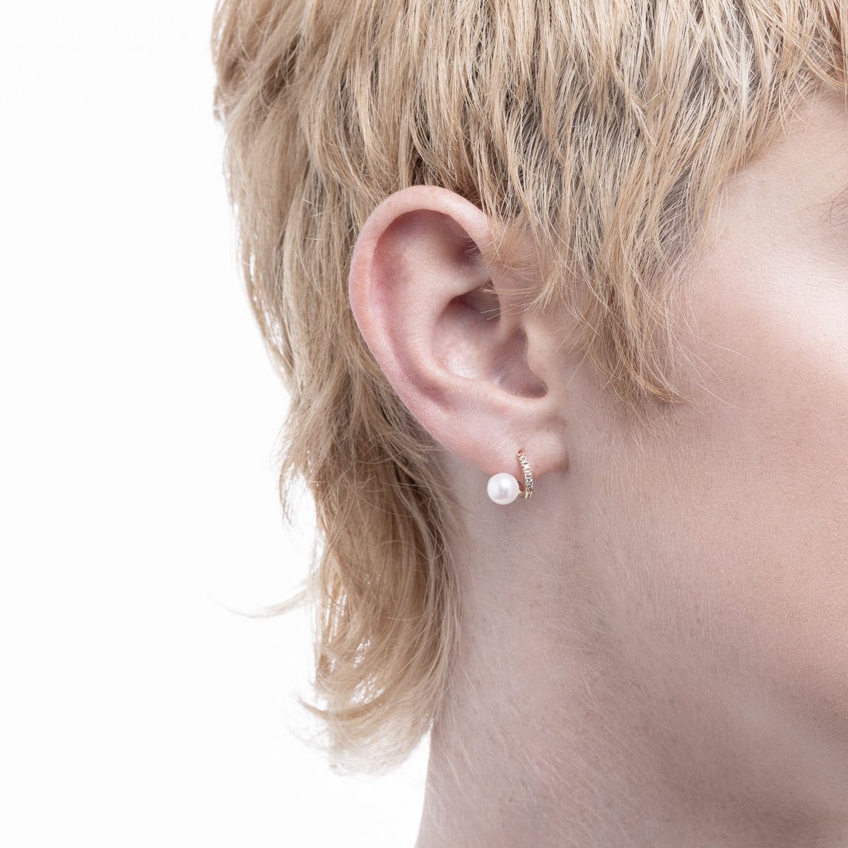 DROSERA Diamond Akoya Pearl Earring for Right ear