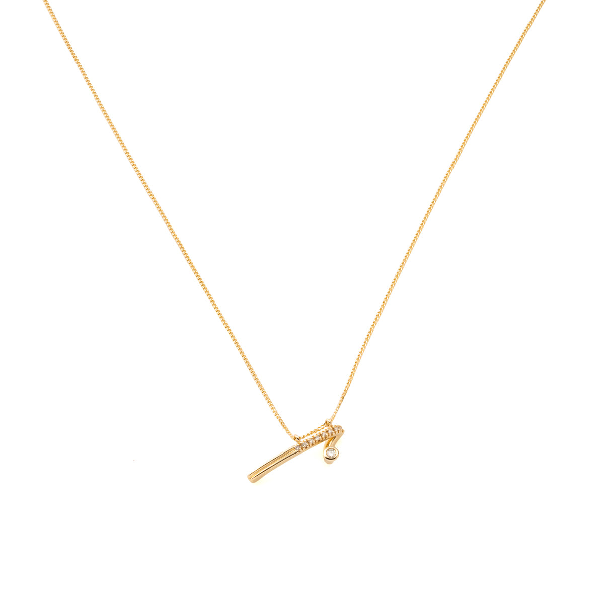 DROSERA Diamond Short Bar Necklace