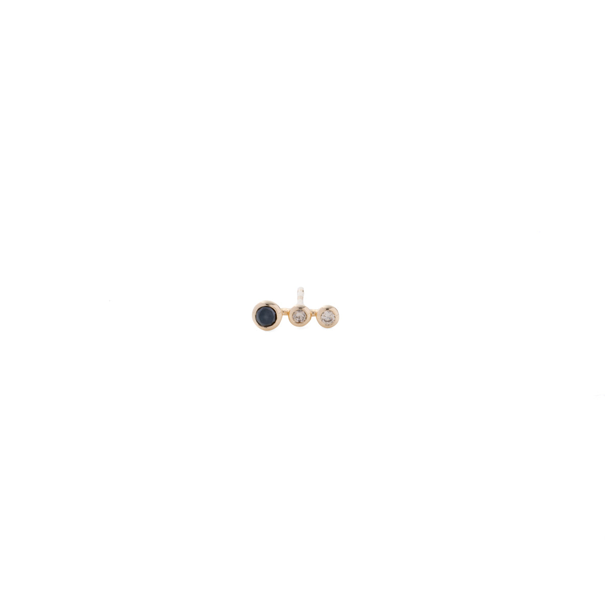 DROSERA Black Diamond and Diamond Stud Earring