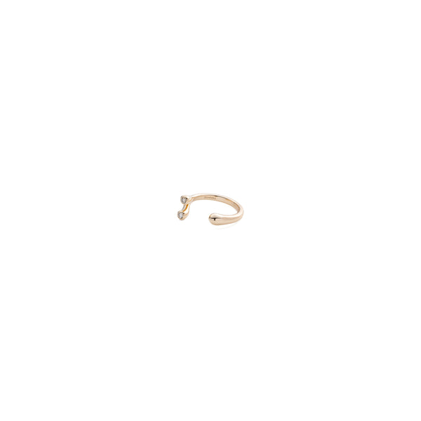 "Drosera" Diamond pinky Cuff Ring