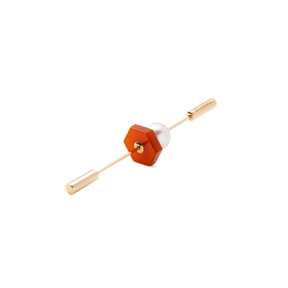 SPEAR Earring, Pearl & Carnelian