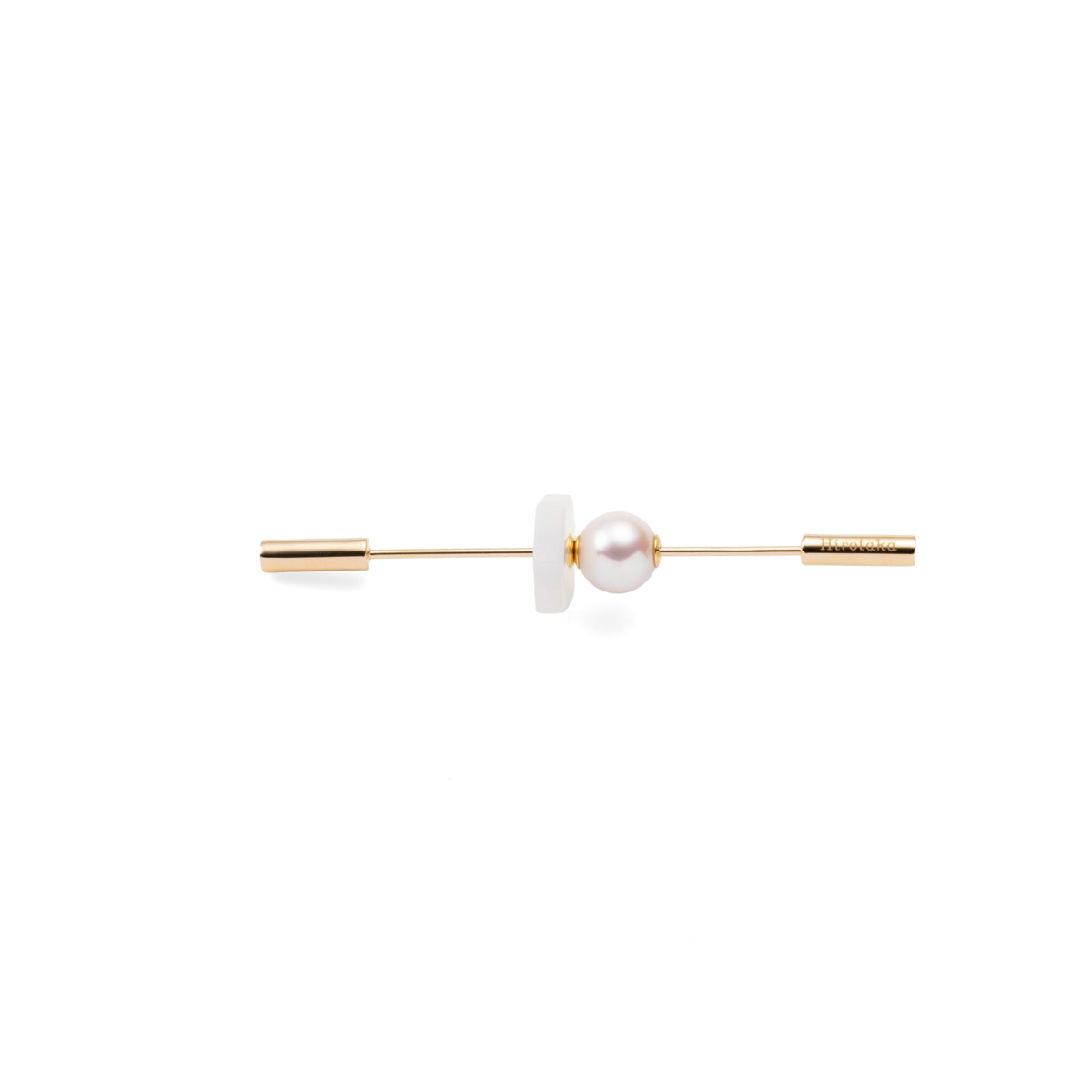 SPEAR Earring, Pearl & White Agate