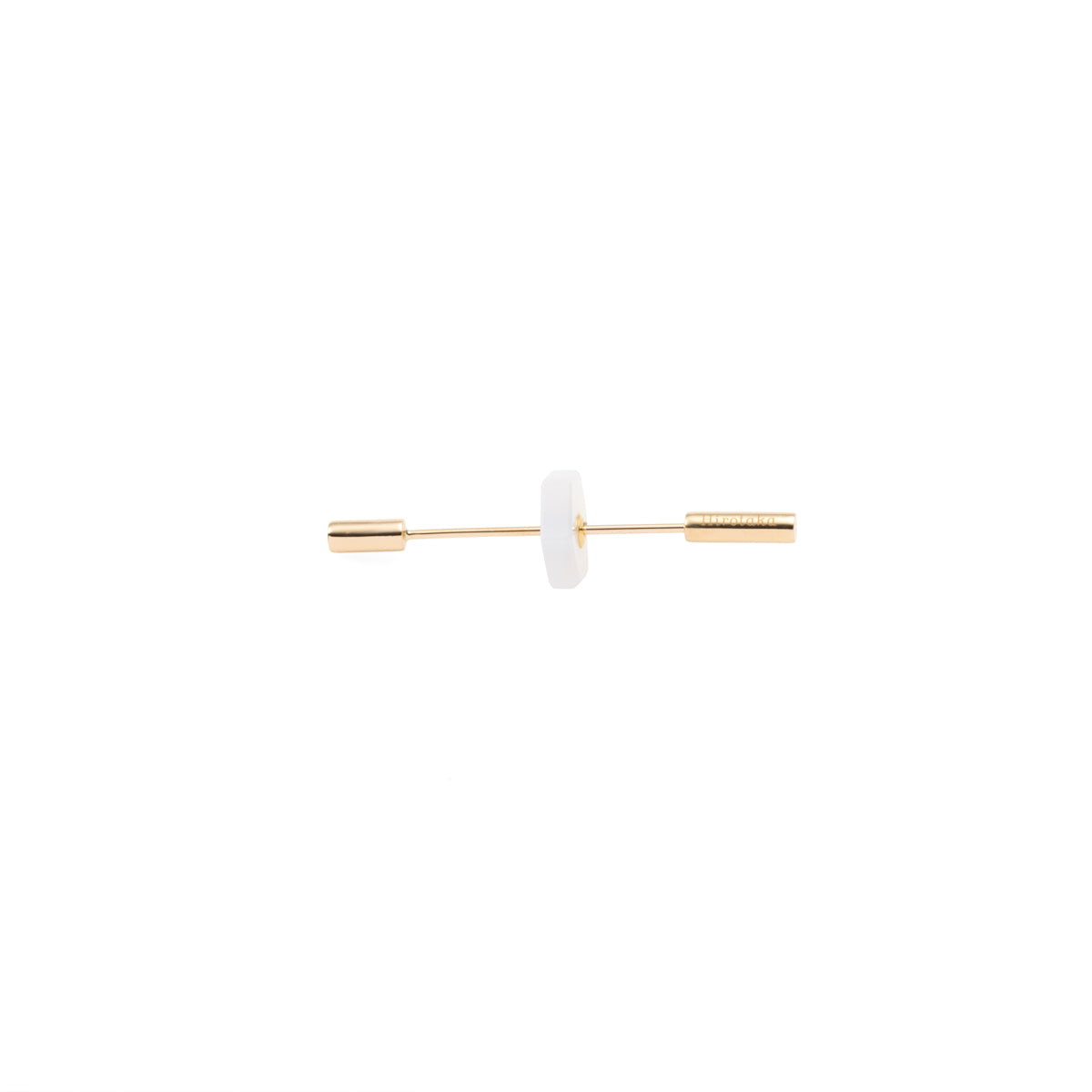 Short SPEAR Earring, White Agate