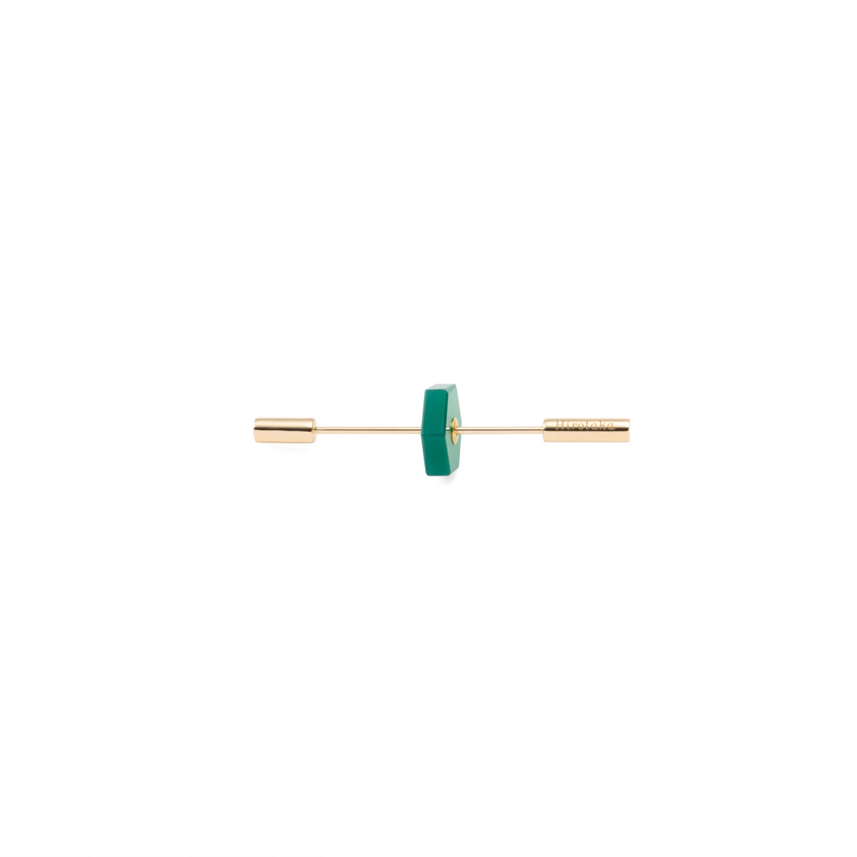 Short SPEAR Earring, Green Agate