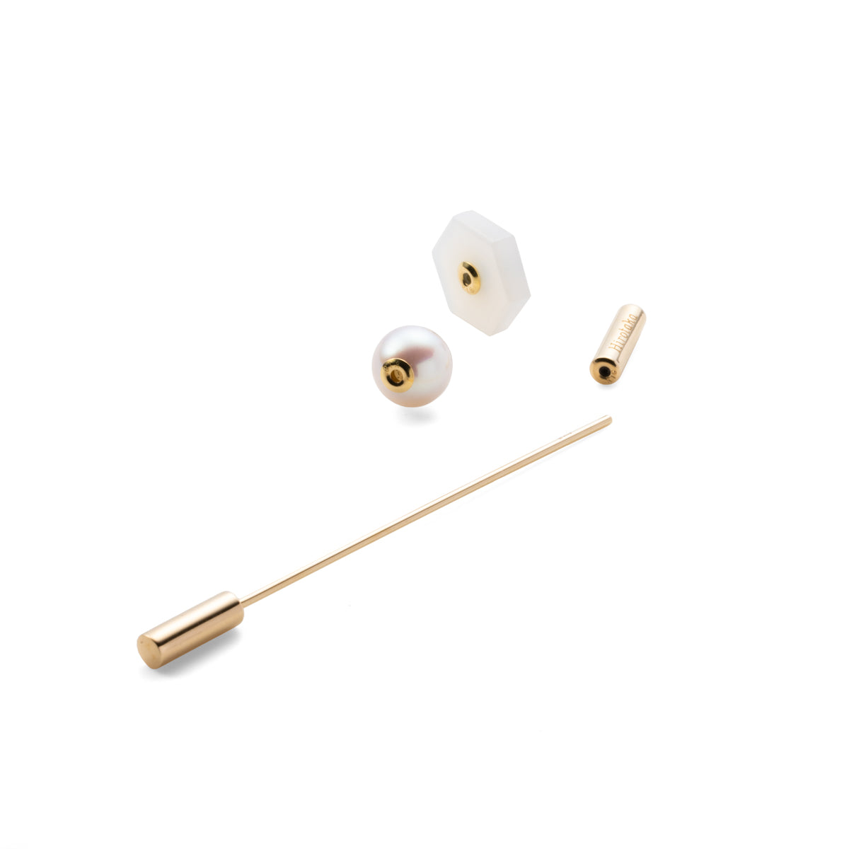 SPEAR Earring, Pearl & White Agate