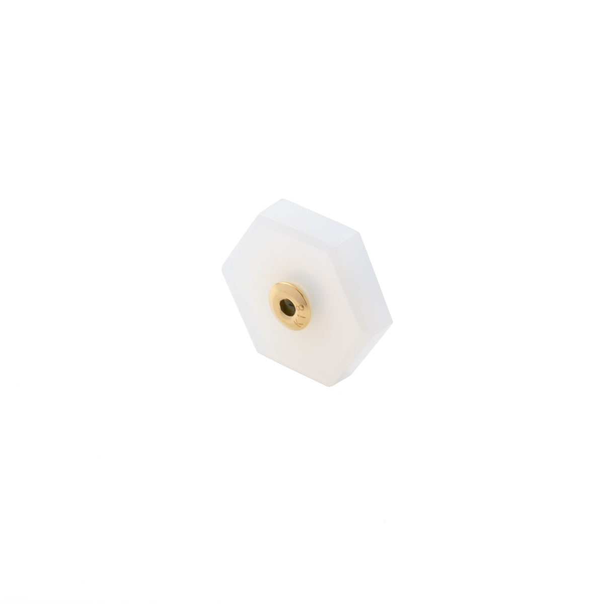 Hexagon White Agate Stone for SPEAR Earring
