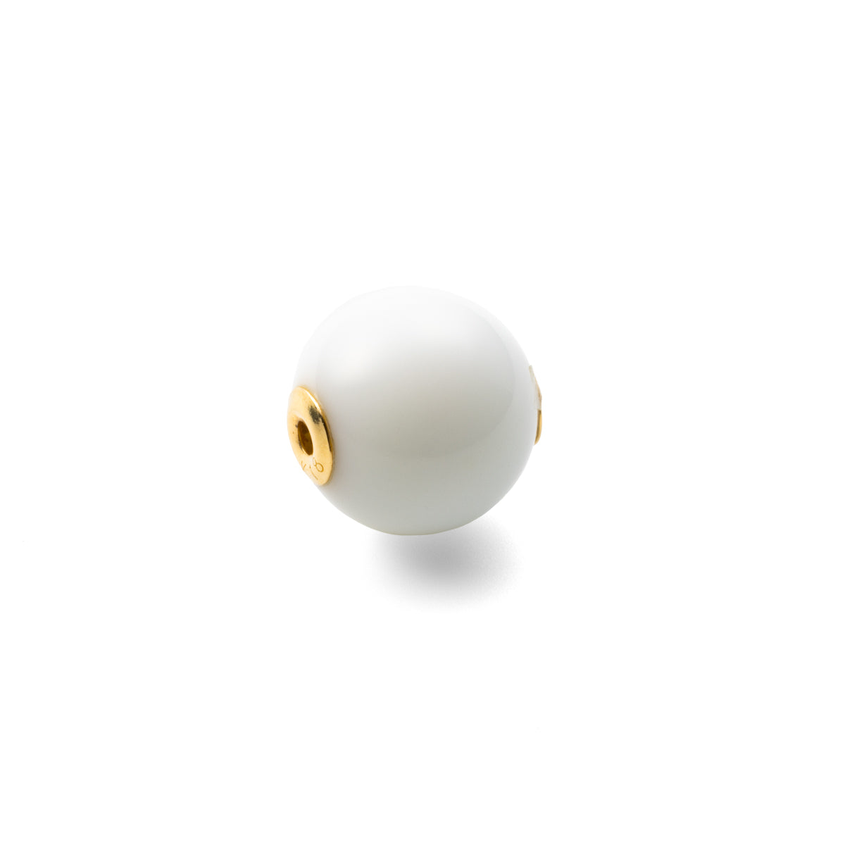 Ball White Agate Stone for SPEAR Earring
