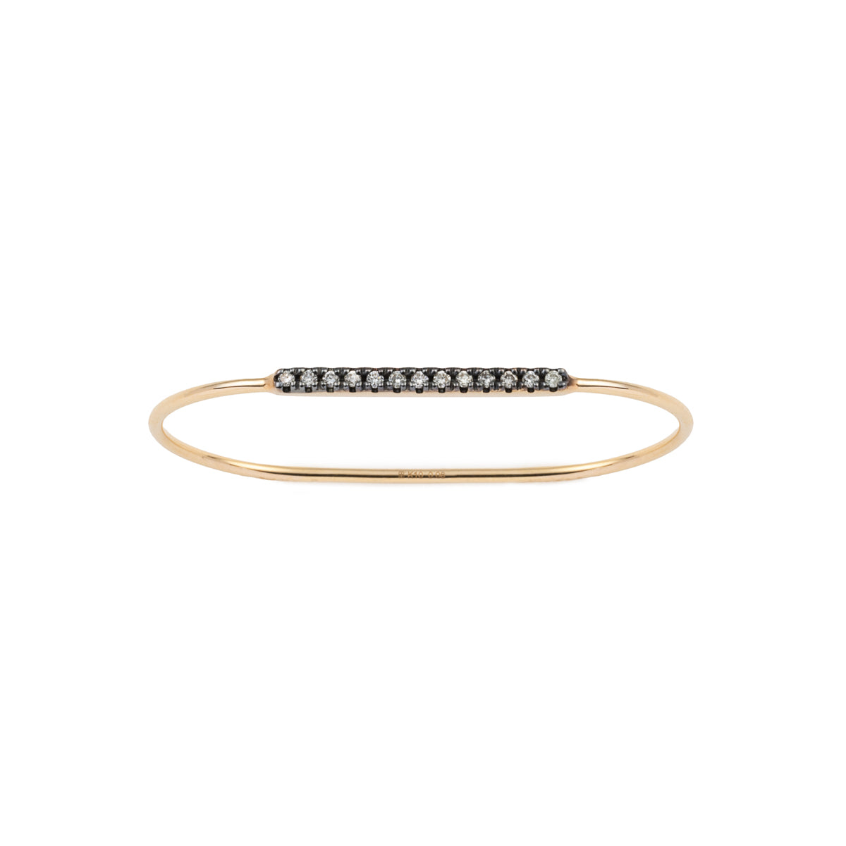 MIRÓ Diamond Double Finger Ring Black Ruthenium Plated