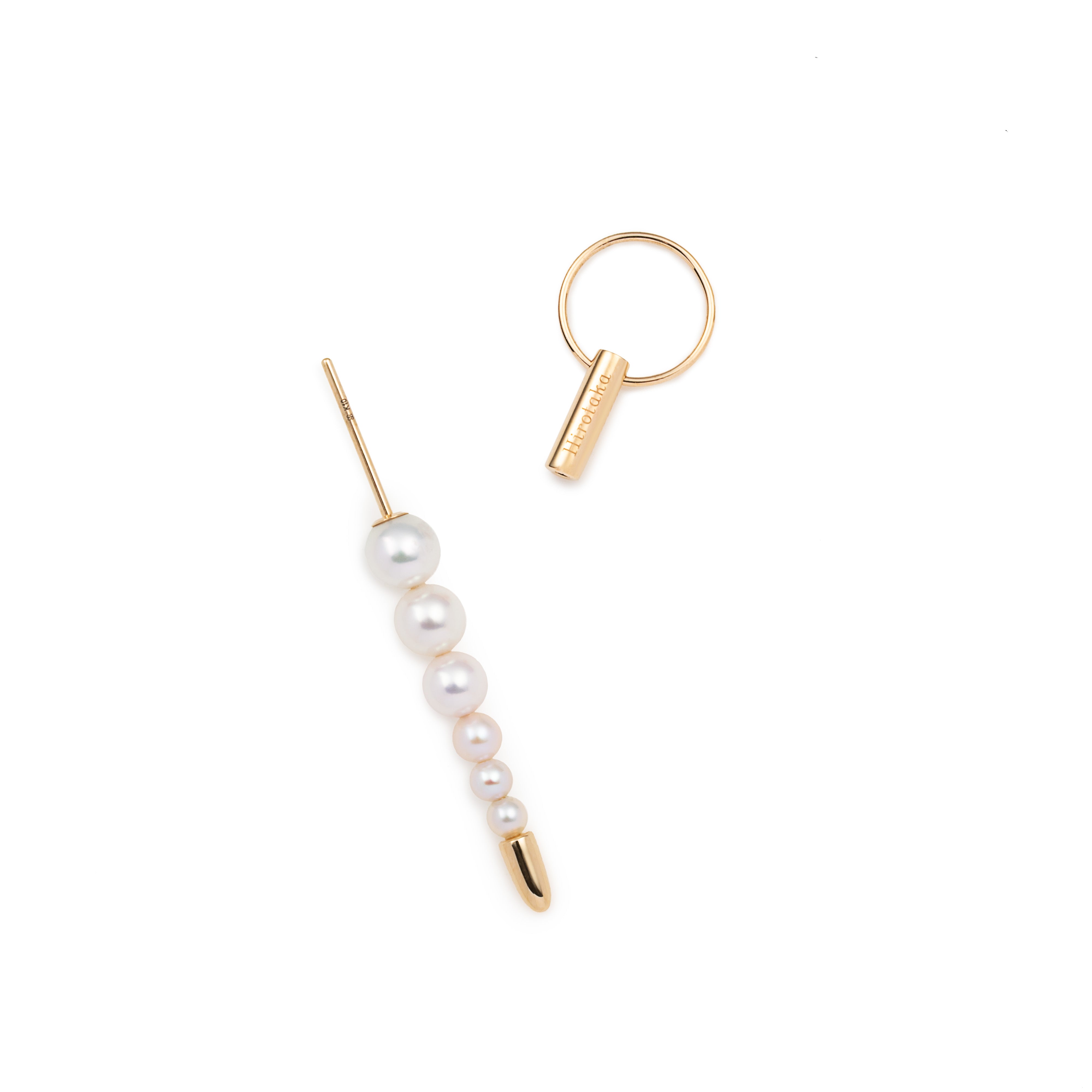 【Made-To-Order】PUNCTURE Back Spear Akoya Pearl Earring Medium size