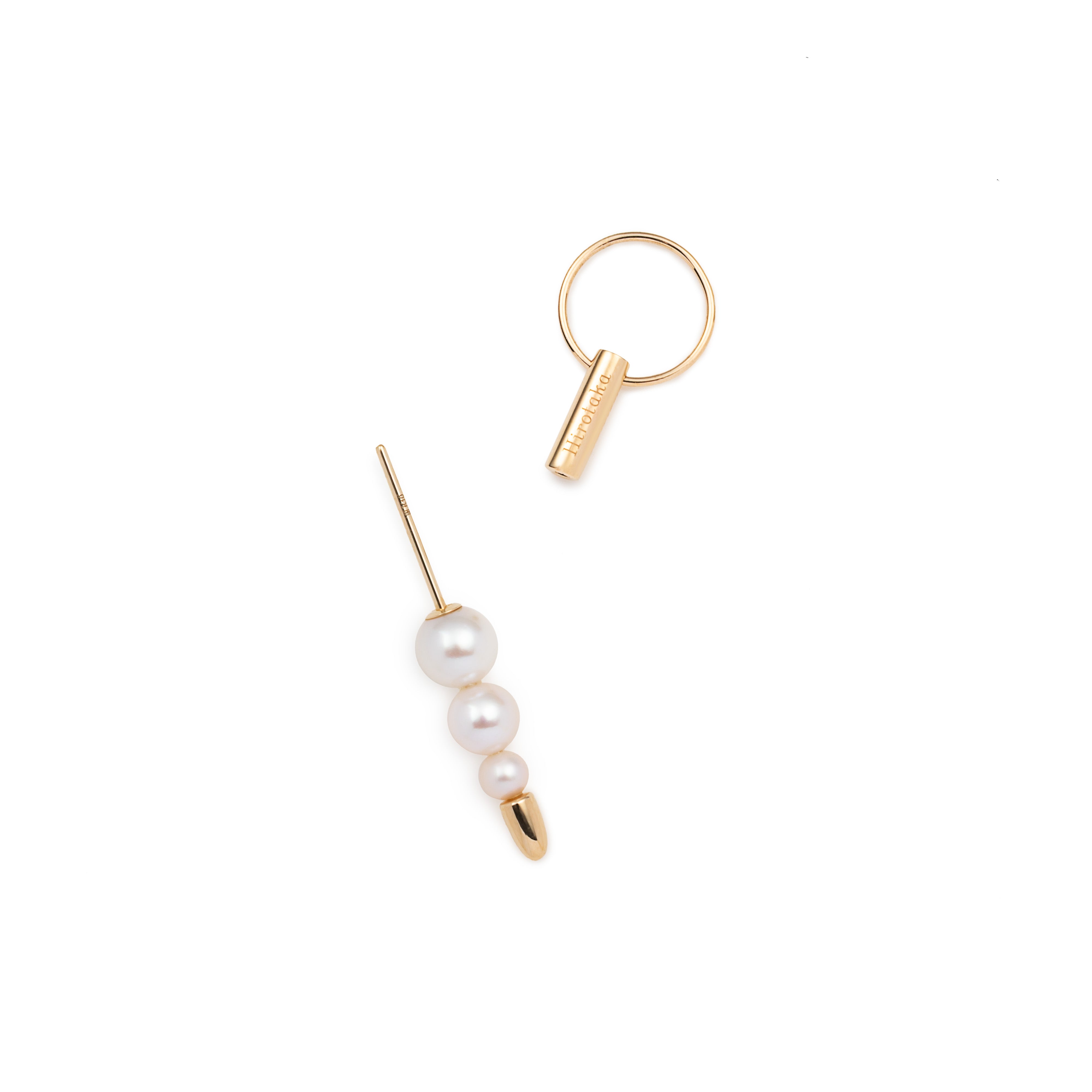 【Made-To-Order】PUNCTURE Back Spear Akoya Pearl Earring Small size