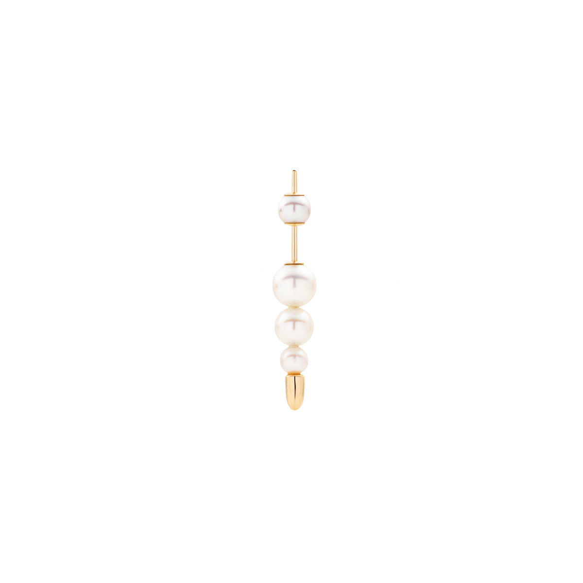 PUNCTURE Back Spear Pearl Earring Small size