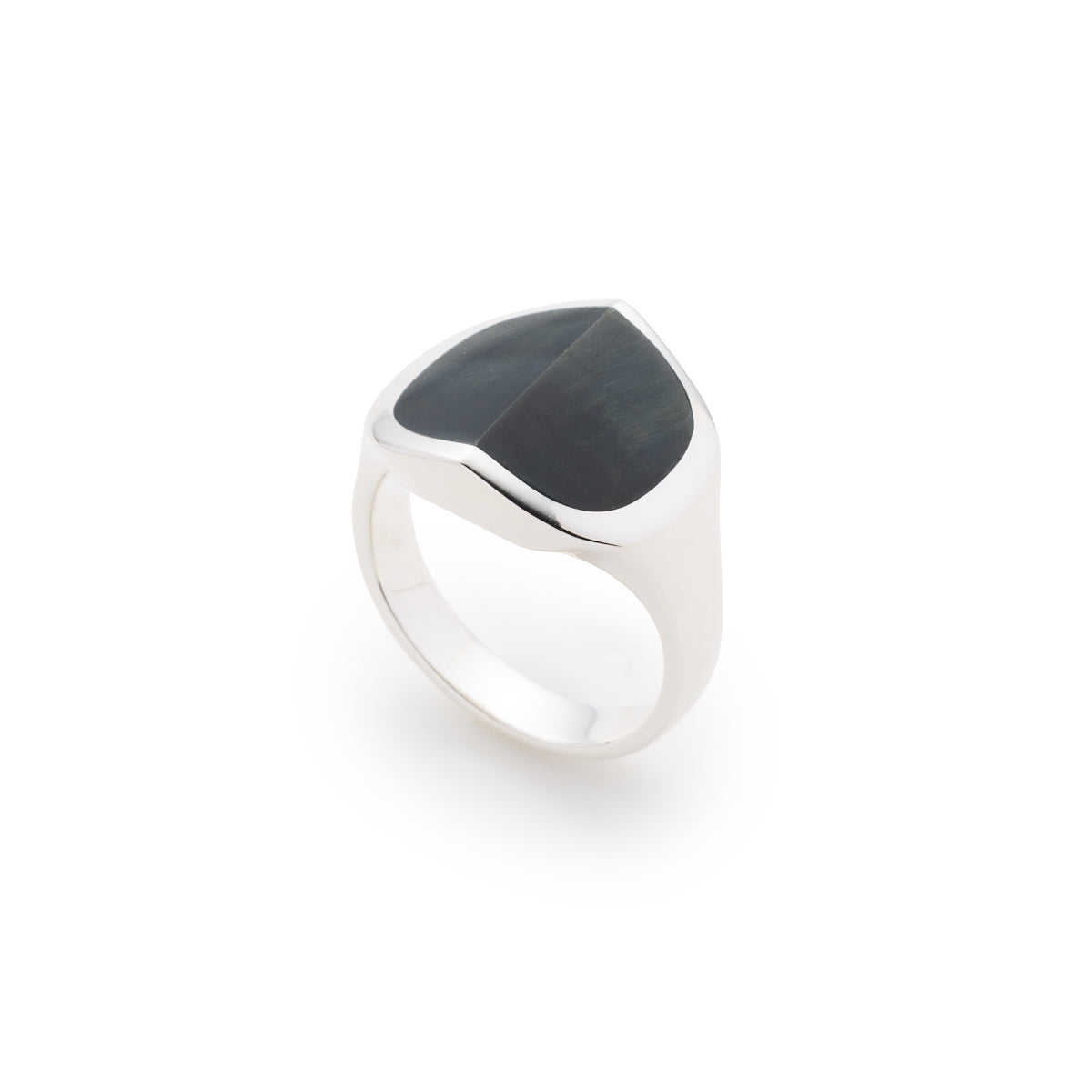 EQUINOX-Pyramid Blue Tiger’s eye Ring Medium size