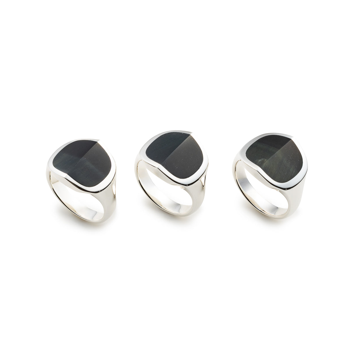 EQUINOX-Pyramid Blue Tiger’s eye Ring Large size