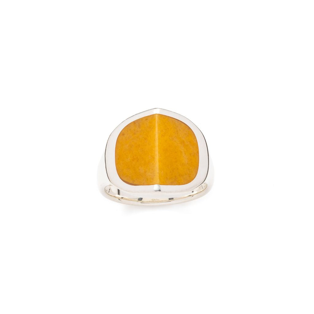 【Made-To-Order】EQUINOX-Pyramid Yellow Aventurine Ring Medium size