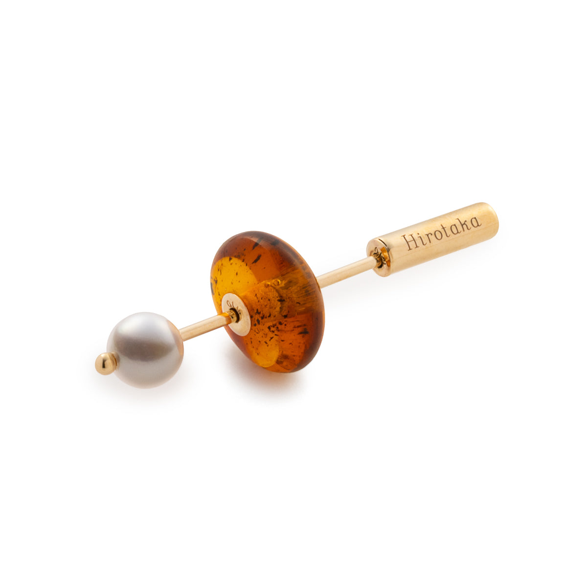 Hirotaka Mini SPEAR ピアス / アンバー Mini SPEAR Earring, Amber