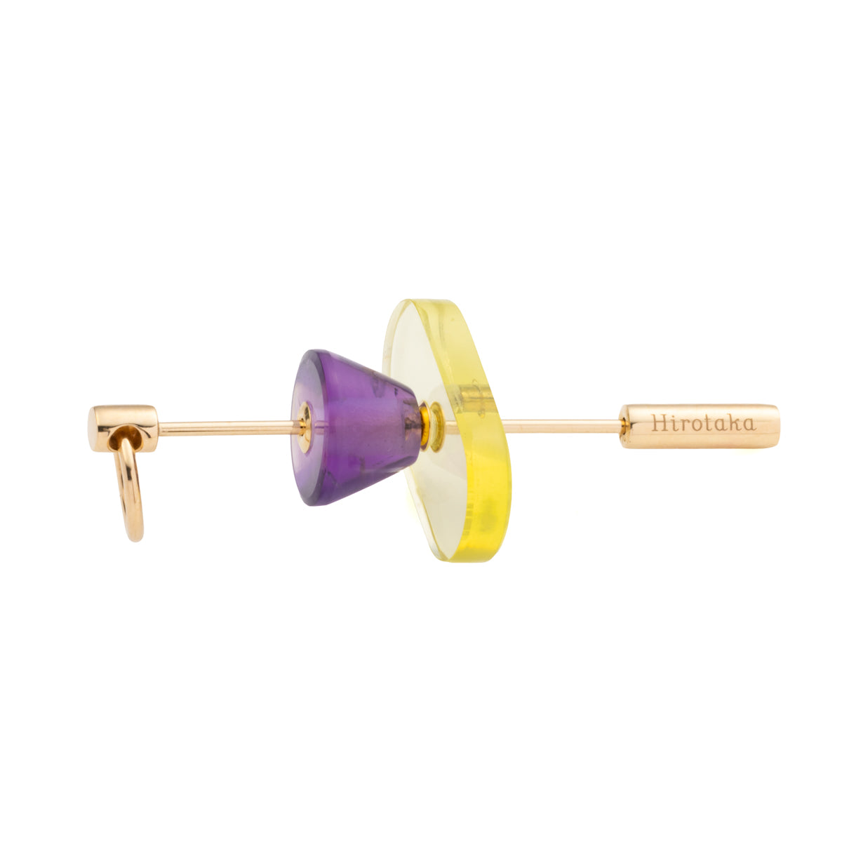SPEAR Door Knocker Earring Large size, Lemon Quartz & Amethyst