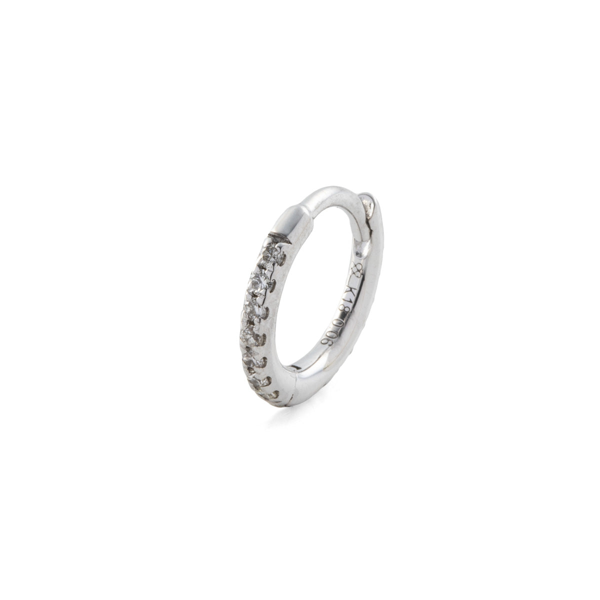 18K MANHATTAN Diamond Hoop Earring Small size