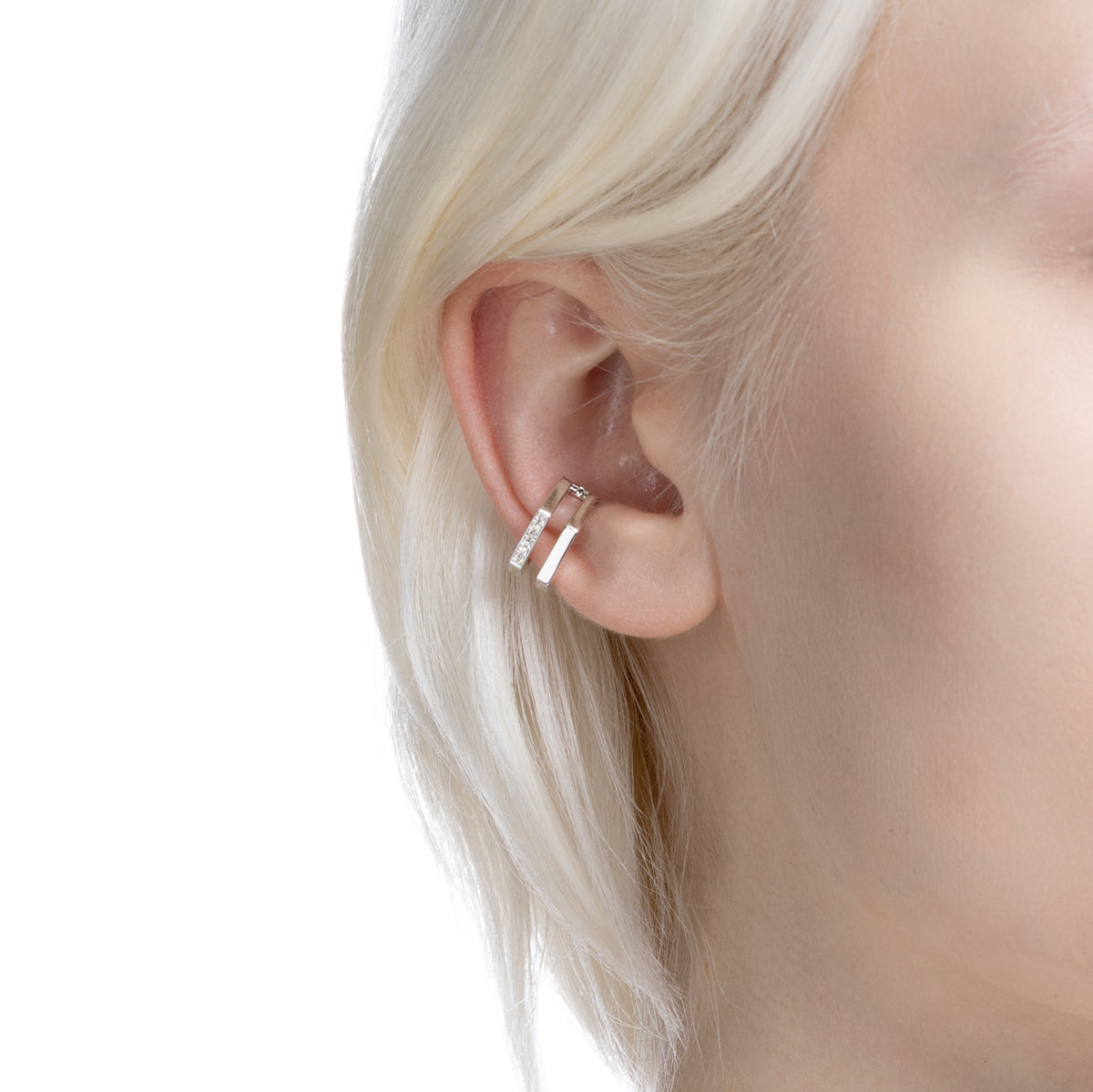 MANHATTAN Double Octagon Diamond Ear Cuff