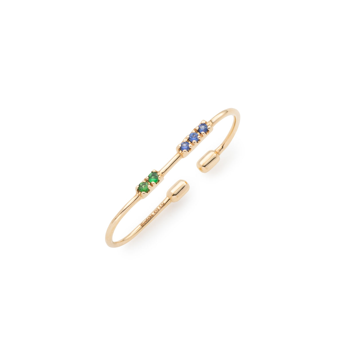 MIRÓ Sapphire and Green Garnet Ear Cuff Medium size