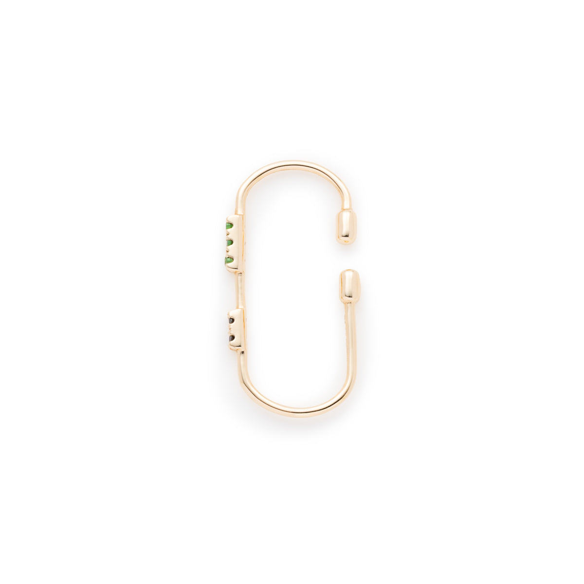 MIRÓ Green Garnet and Black Diamond Ear Cuff Medium size