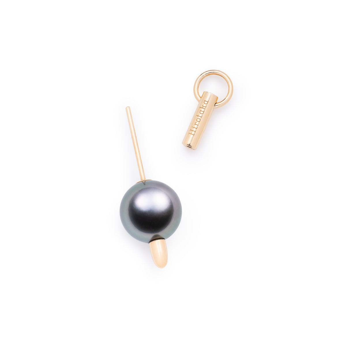 PUNCTURE Back Spear Door Knocker Tahiti Pearl Earring