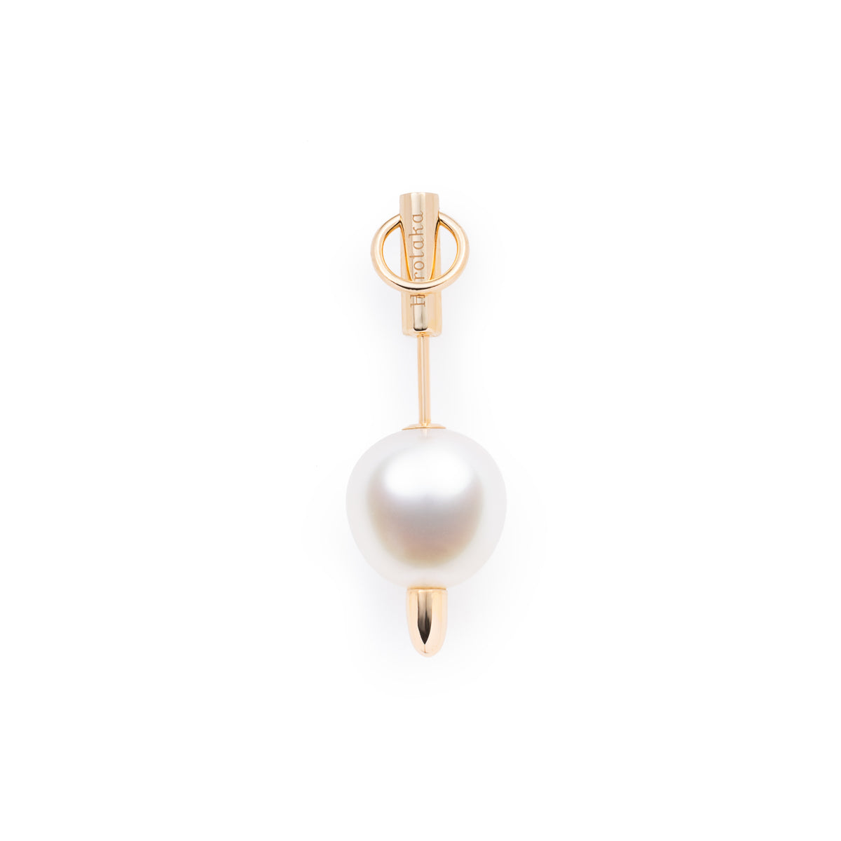 PUNCTURE Back Spear Door Knocker South Sea Pearl Earring