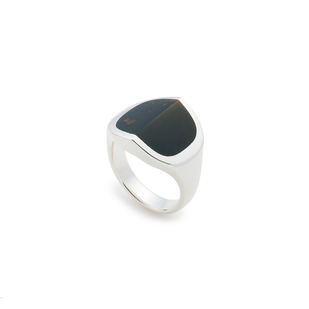 EQUINOX-Pyramid Blood Stone Ring Medium size